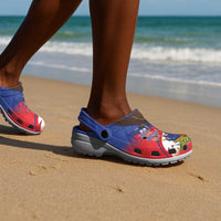 Haiti Flag Day Clogs Shoes Haitian Blood American Heart Eagle With Flag