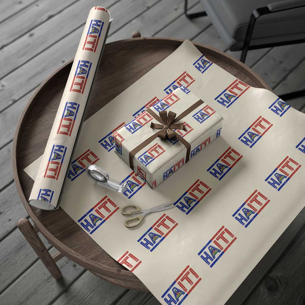Haiti Flag Wrapping Paper Roll Vintage Haitian Pride Ayiti Roots