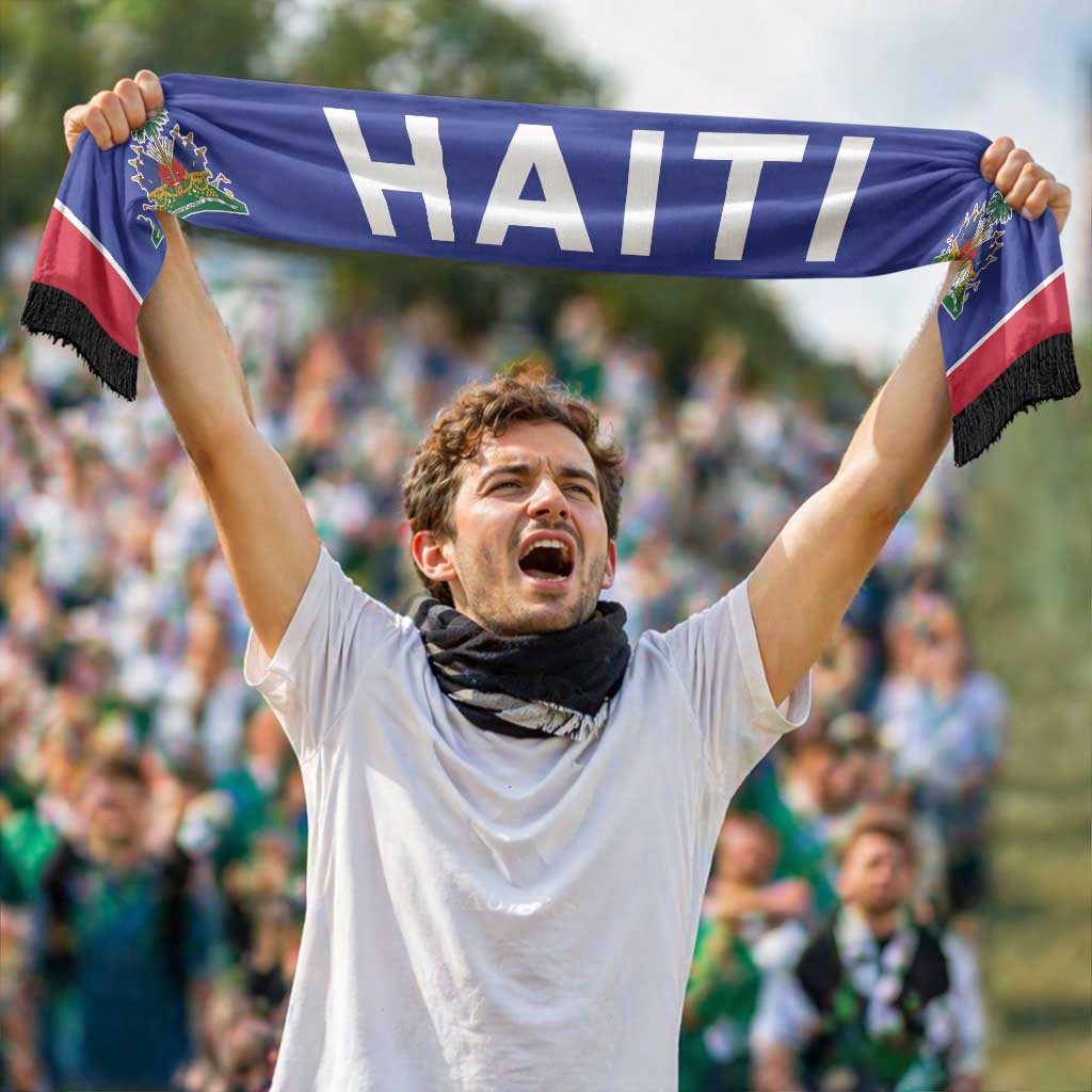 Haiti Football 2026 Soccer Scarf With Coat Of Arms