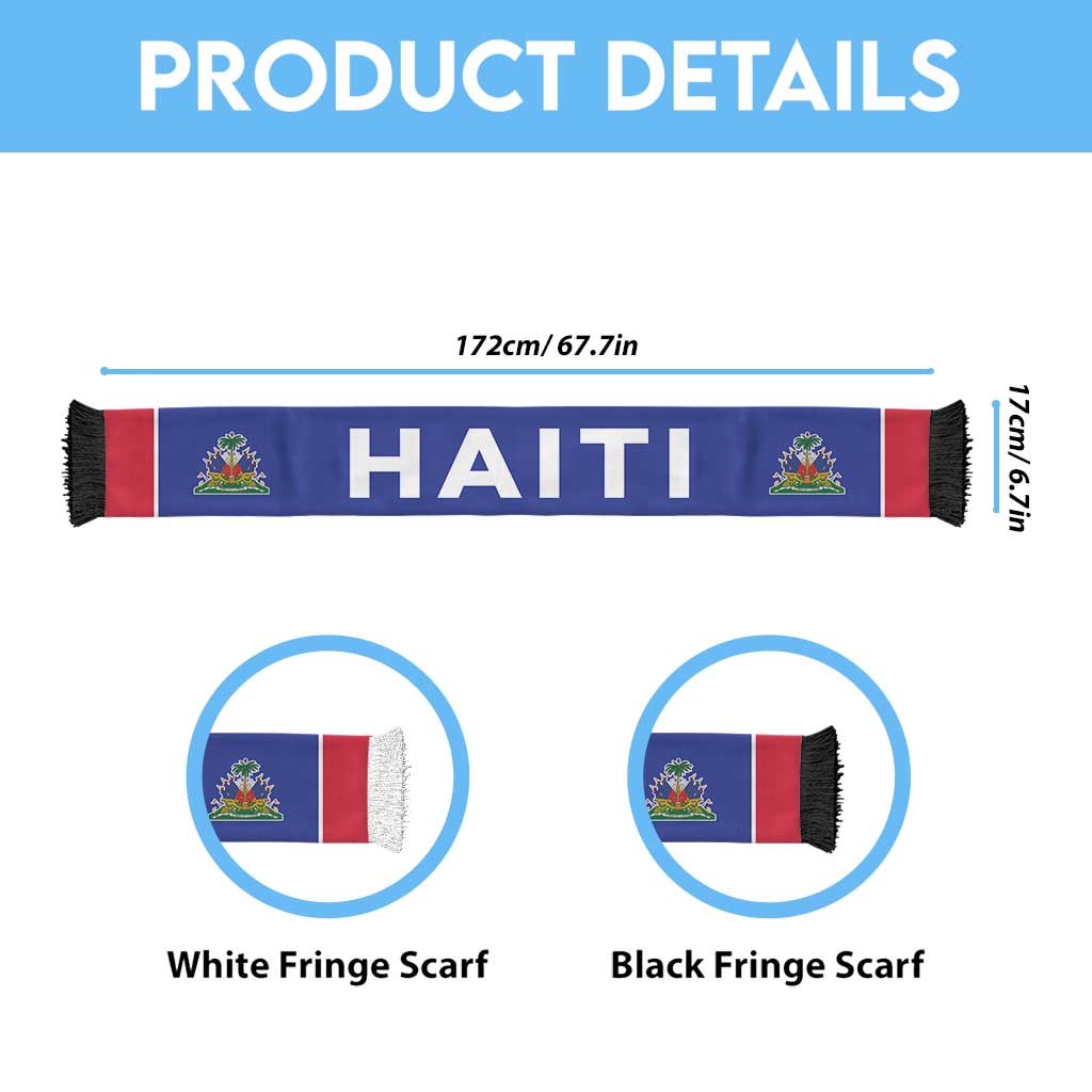Haiti Football 2026 Soccer Scarf With Coat Of Arms