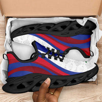 Haiti Football Clunky Sneakers Flag-Inspired Curve Style