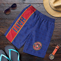 Haiti Football Shorts for Men Le Rouge et Bleu Sporty Style - Wonder Print Shop
