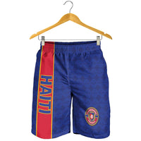 Haiti Football Shorts for Men Le Rouge et Bleu Sporty Style - Wonder Print Shop