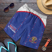 Haiti Football Shorts for Men Les Grenadiers Veve Haitian Vodou Blue Version - Wonder Print Shop