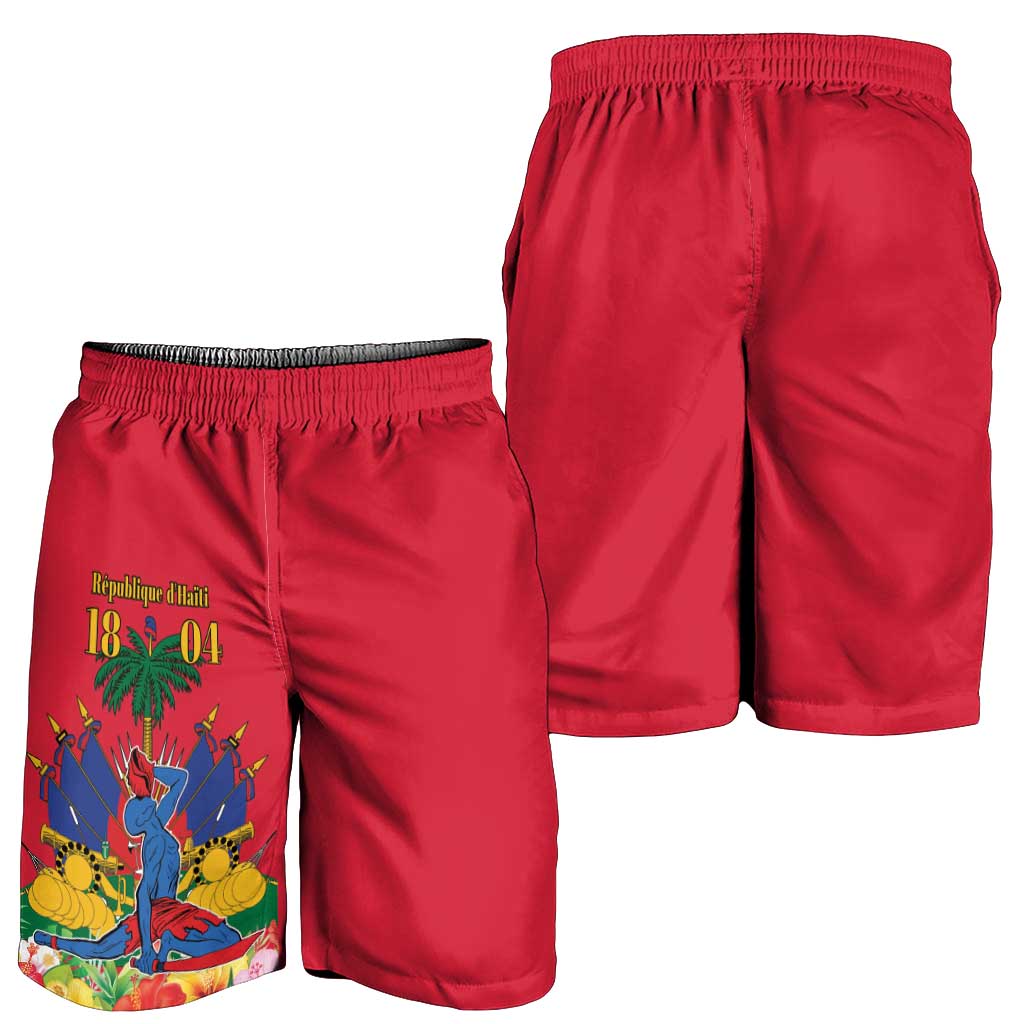Haiti Independence Day Shorts for Men Le Marron Inconnu Unity Makes Strength - Wonder Print Shop
