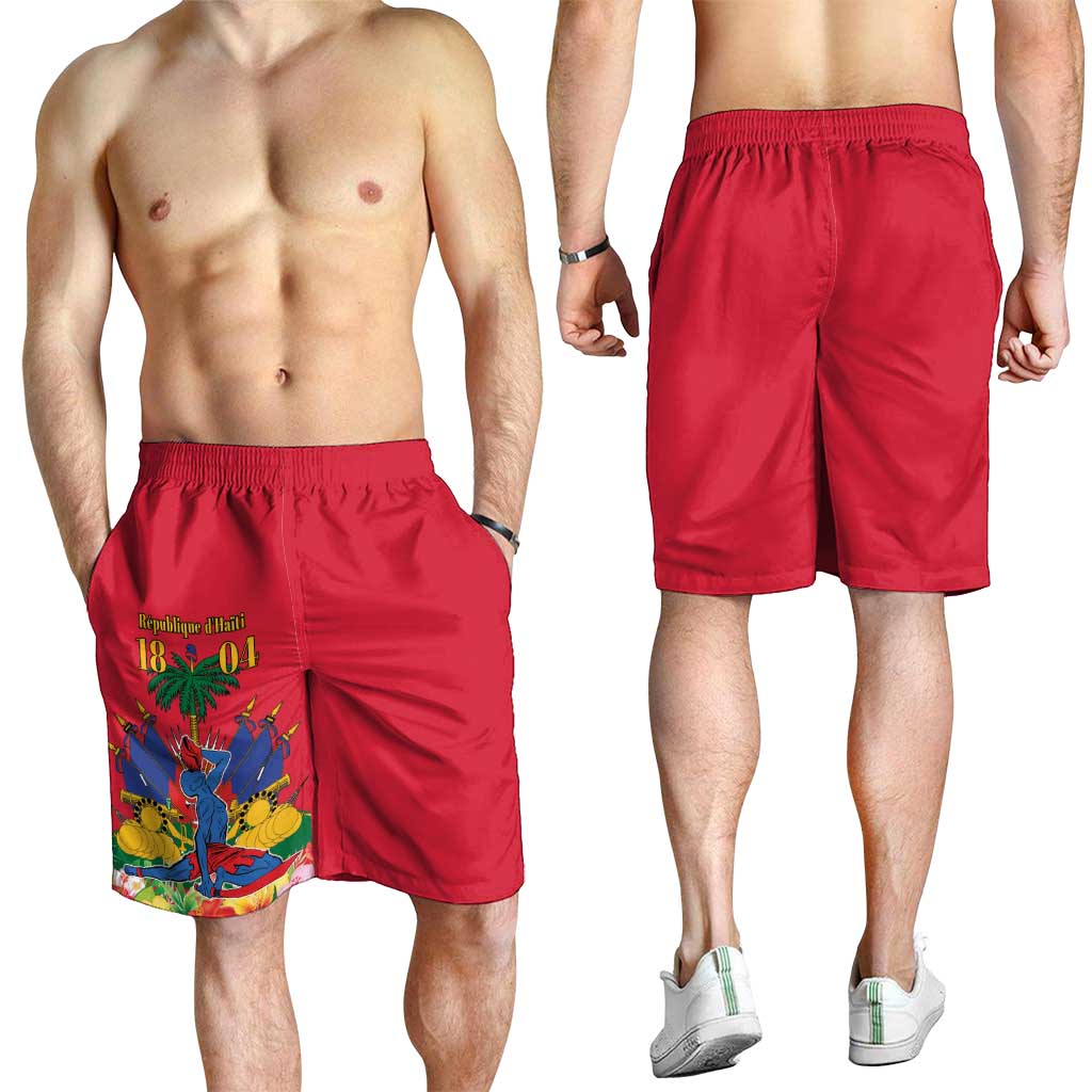 Haiti Independence Day Shorts for Men Le Marron Inconnu Unity Makes Strength - Wonder Print Shop