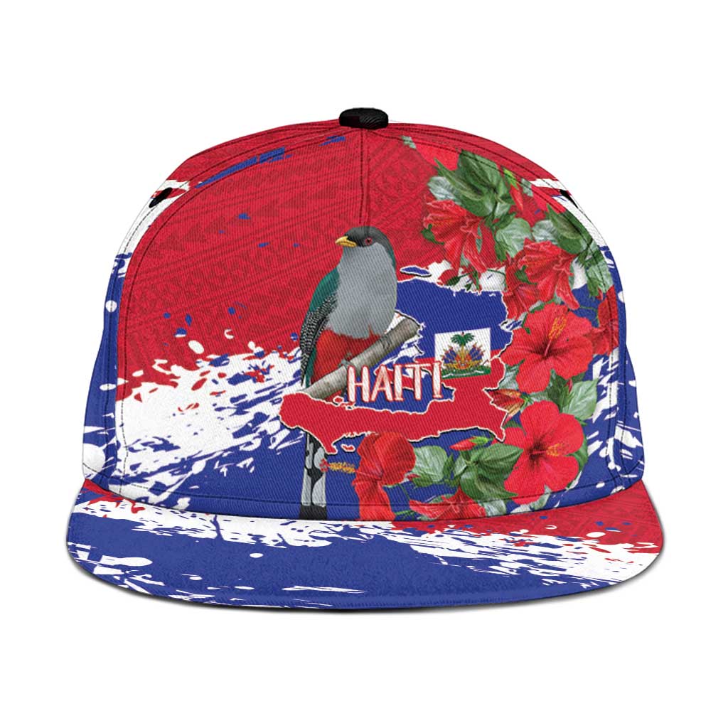 Haiti Independence Day Snapback Cap 1804 Proud Ayiti Map Hispaniolan Trogon - Wonder Print Shop