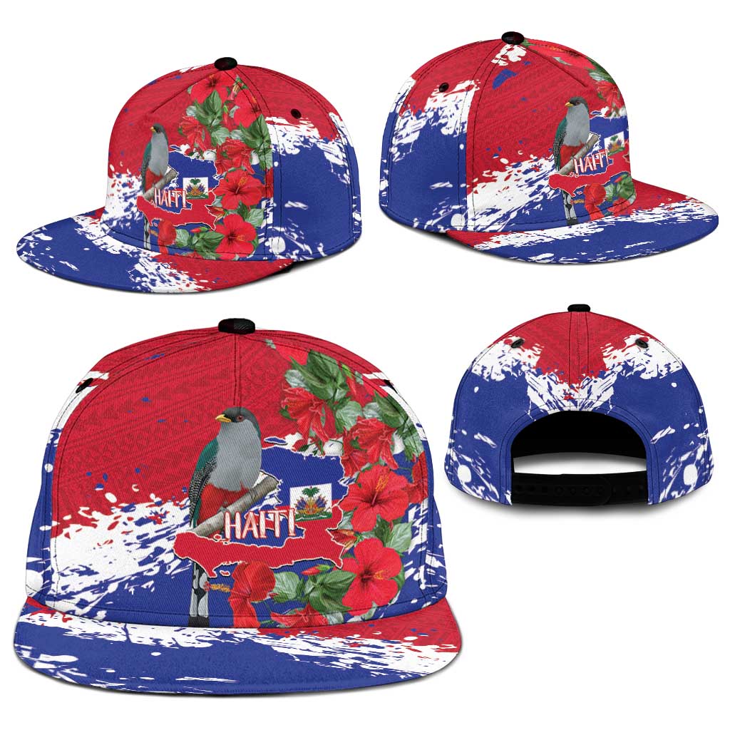 Haiti Independence Day Snapback Cap 1804 Proud Ayiti Map Hispaniolan Trogon - Wonder Print Shop