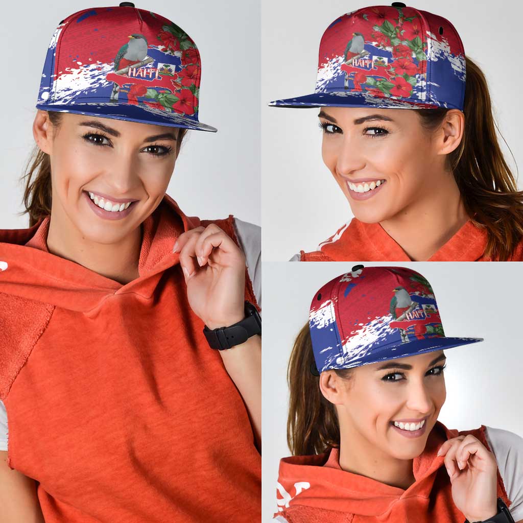 Haiti Independence Day Snapback Cap 1804 Proud Ayiti Map Hispaniolan Trogon - Wonder Print Shop
