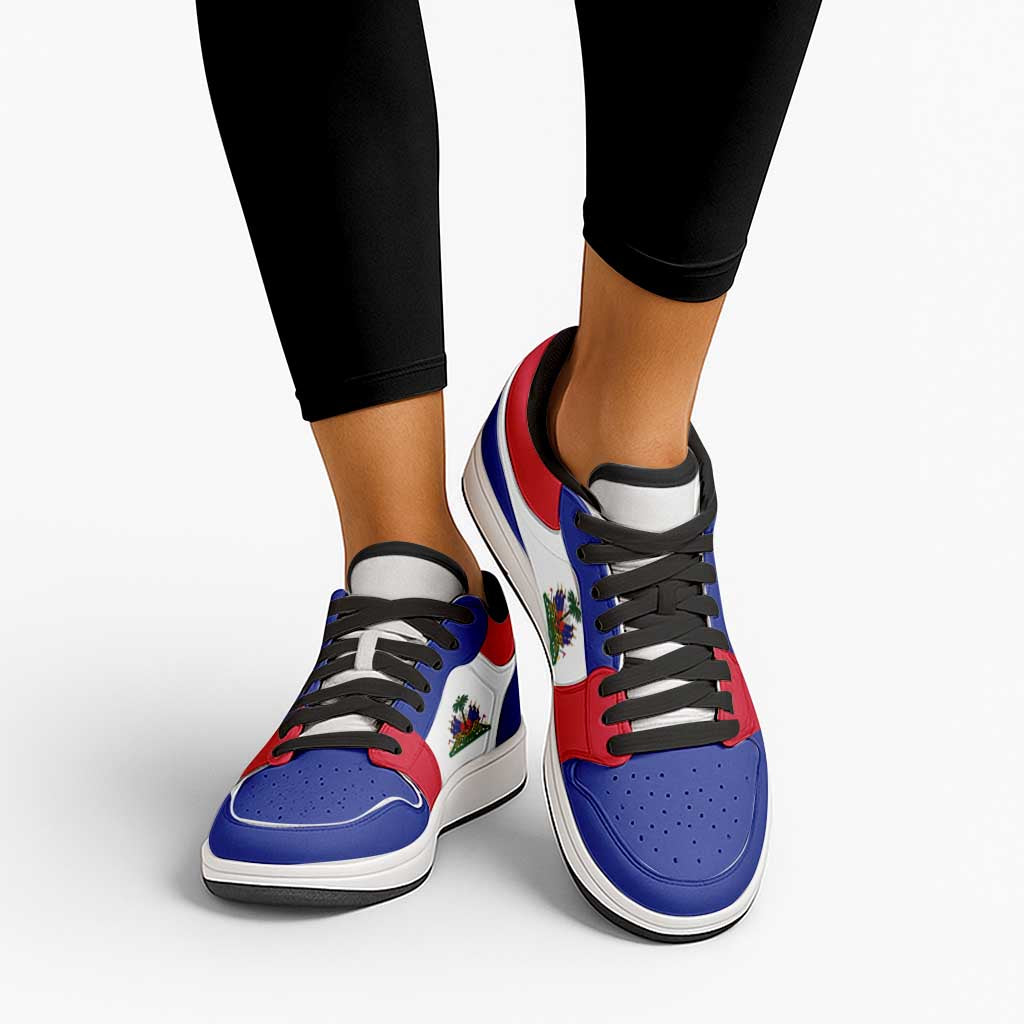 Haiti Low Sneakers Classic National Flag Style - Wonder Print Shop