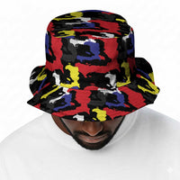 Haiti Map Camouflage Colorful Bucket Hat - Wonder Print Shop