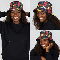 Haiti Map Camouflage Colorful Bucket Hat - Wonder Print Shop