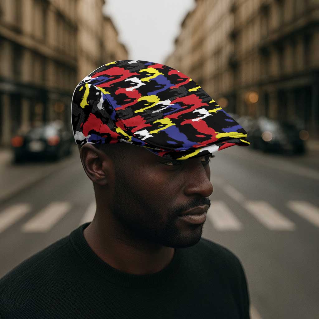 Haiti Map Camouflage Colorful Jeff Hat - Wonder Print Shop