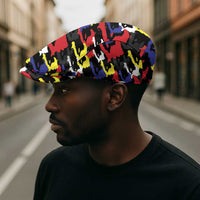 Haiti Map Camouflage Colorful Jeff Hat - Wonder Print Shop