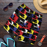 Haiti Map Camouflage Colorful Shorts for Men - Wonder Print Shop