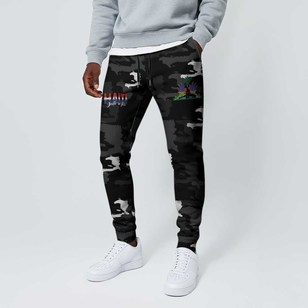Haiti Map Camouflage Jogger Pants Unique Style - Wonder Print Shop