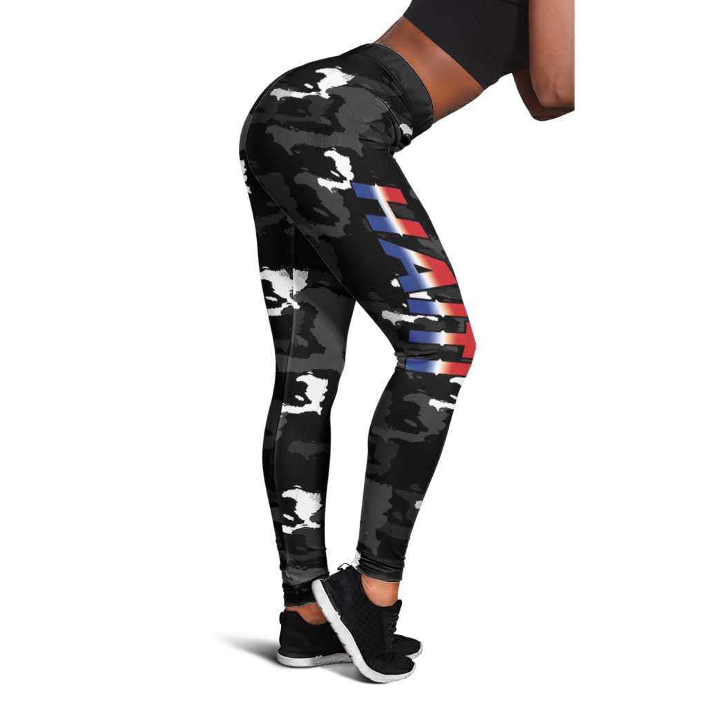 Haiti Map Camouflage Leggings Unique Style - Wonder Print Shop