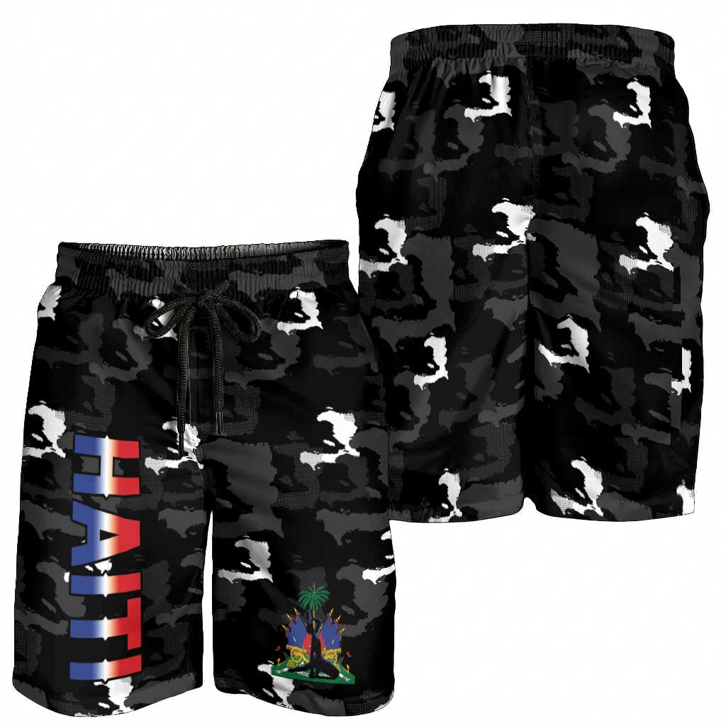 Haiti Map Camouflage Shorts for Men Unique Style - Wonder Print Shop