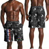 Haiti Map Camouflage Shorts for Men Unique Style - Wonder Print Shop