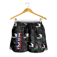 Haiti Map Camouflage Shorts for Women Unique Style - Wonder Print Shop