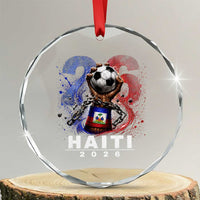 Haiti Soccer 2026 Crystal Glass Ornament World Football Fan Haitian Pride Ayiti