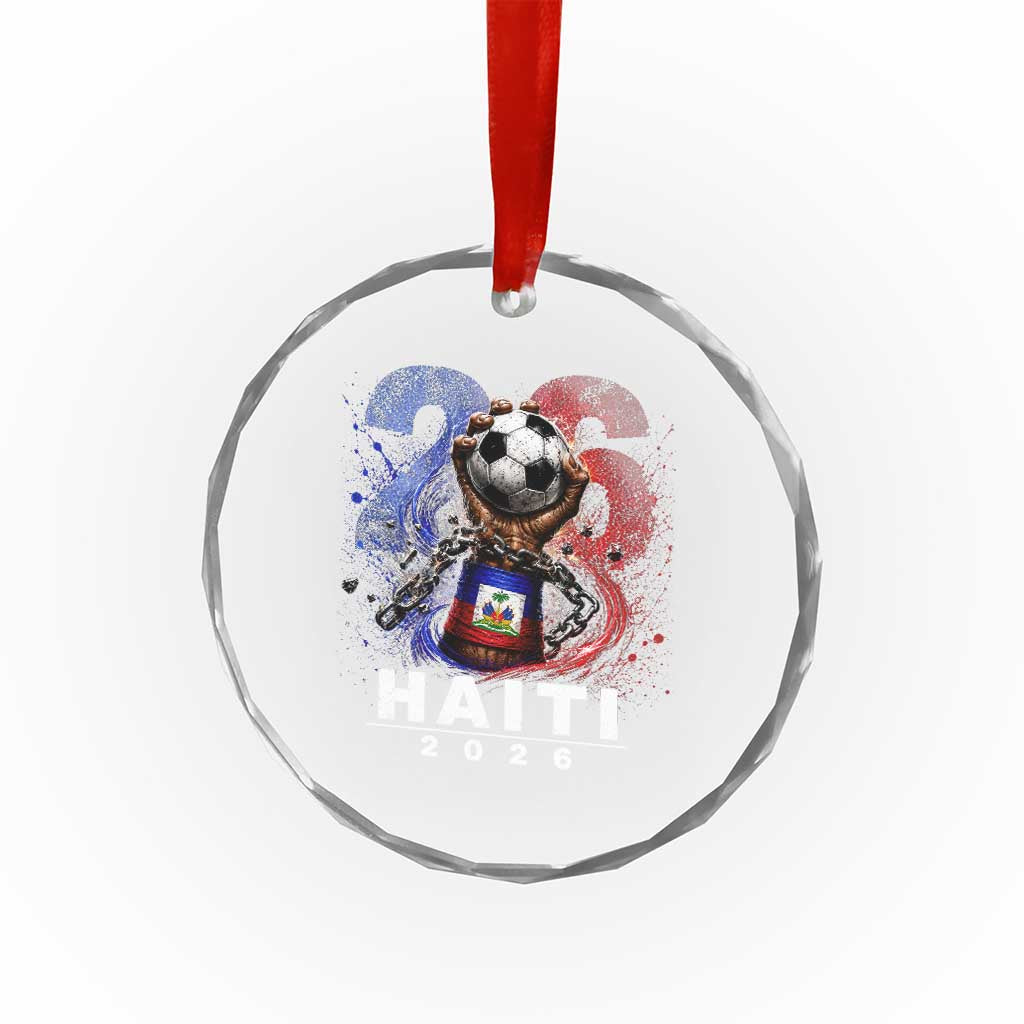 Haiti Soccer 2026 Crystal Glass Ornament World Football Fan Haitian Pride Ayiti