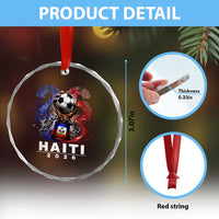 Haiti Soccer 2026 Crystal Glass Ornament World Football Fan Haitian Pride Ayiti