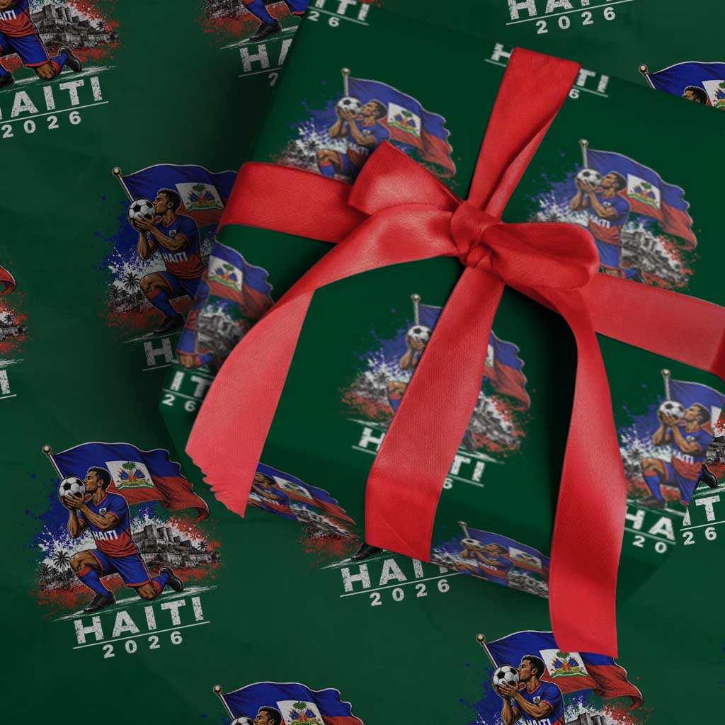 Haiti Soccer 2026 Wrapping Paper Roll Haitian World Football Fan Ayiti Lover