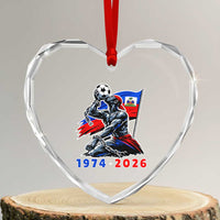 Haiti Soccer Tournament History 1974 to 2026 Heart Crystal Glass Ornament Powerful Haitian Broken Chains National Flag Football Fans