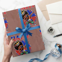 Haiti Young King Dabbing Boy Kids Graphic Wrapping Paper Roll Haitian Heritage Pride