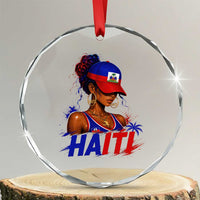 Haitian Princess Crystal Glass Ornament Haiti Flag Haitienne Melanin Black Girls