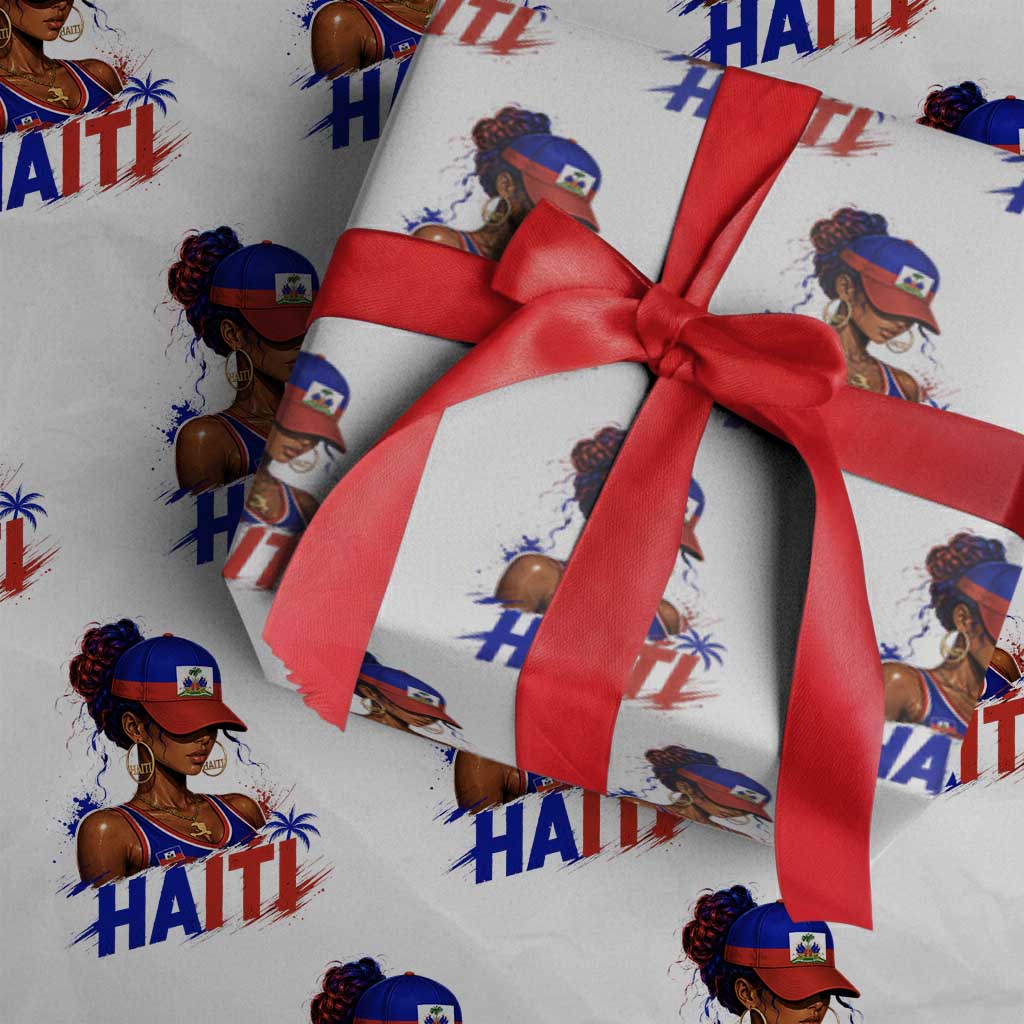 Haitian Princess Wrapping Paper Roll Haiti Flag Haitienne Melanin Black Girls