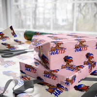 Haitian Princess Wrapping Paper Roll Haiti Flag Haitienne Melanin Black Girls