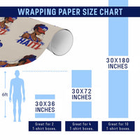 Haitian Princess Wrapping Paper Roll Haiti Flag Haitienne Melanin Black Girls