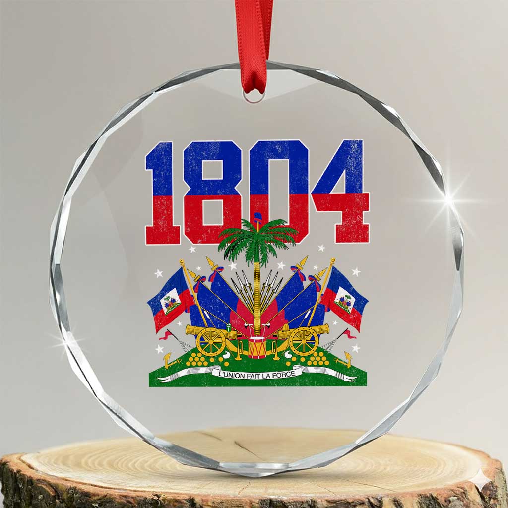 Haitian Revolution 1804 Crystal Glass Ornament Haiti Flag Independence Day Haitian Graphic