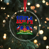 Haitian Revolution 1804 Crystal Glass Ornament Haiti Flag Independence Day Haitian Graphic