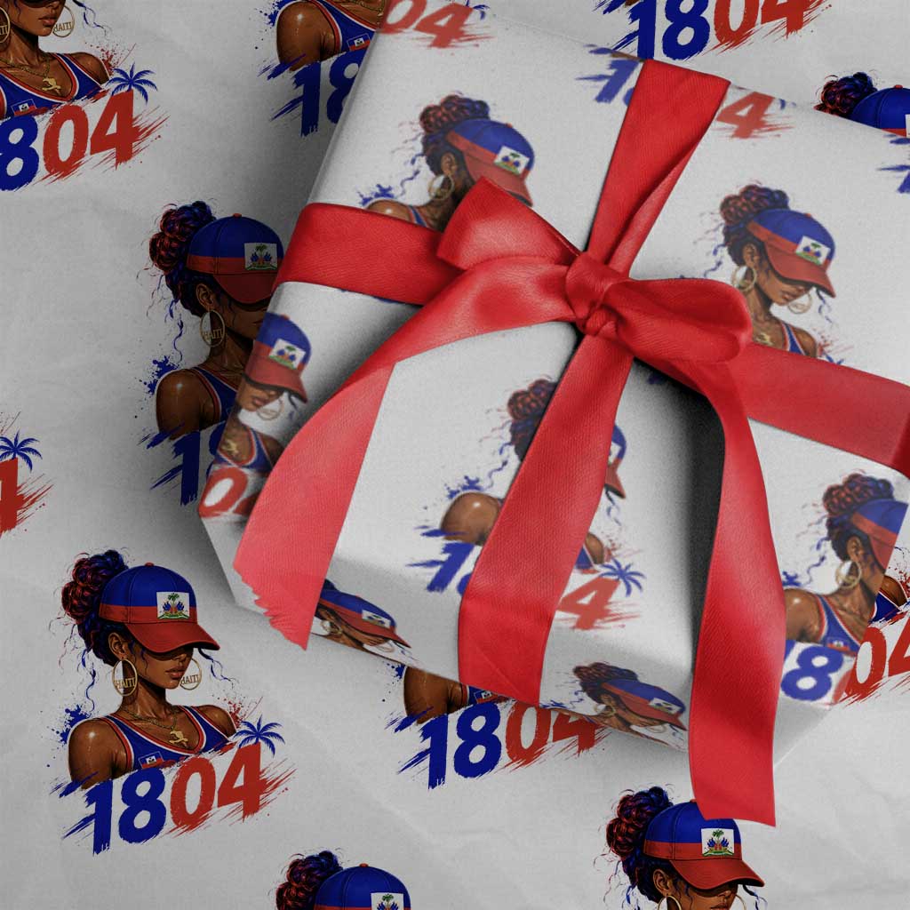 Haitian Revolution 1804 Wrapping Paper Roll Haiti Flag Independence Day Haitian Girl Graphic