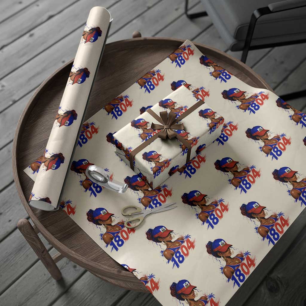 Haitian Revolution 1804 Wrapping Paper Roll Haiti Flag Independence Day Haitian Girl Graphic