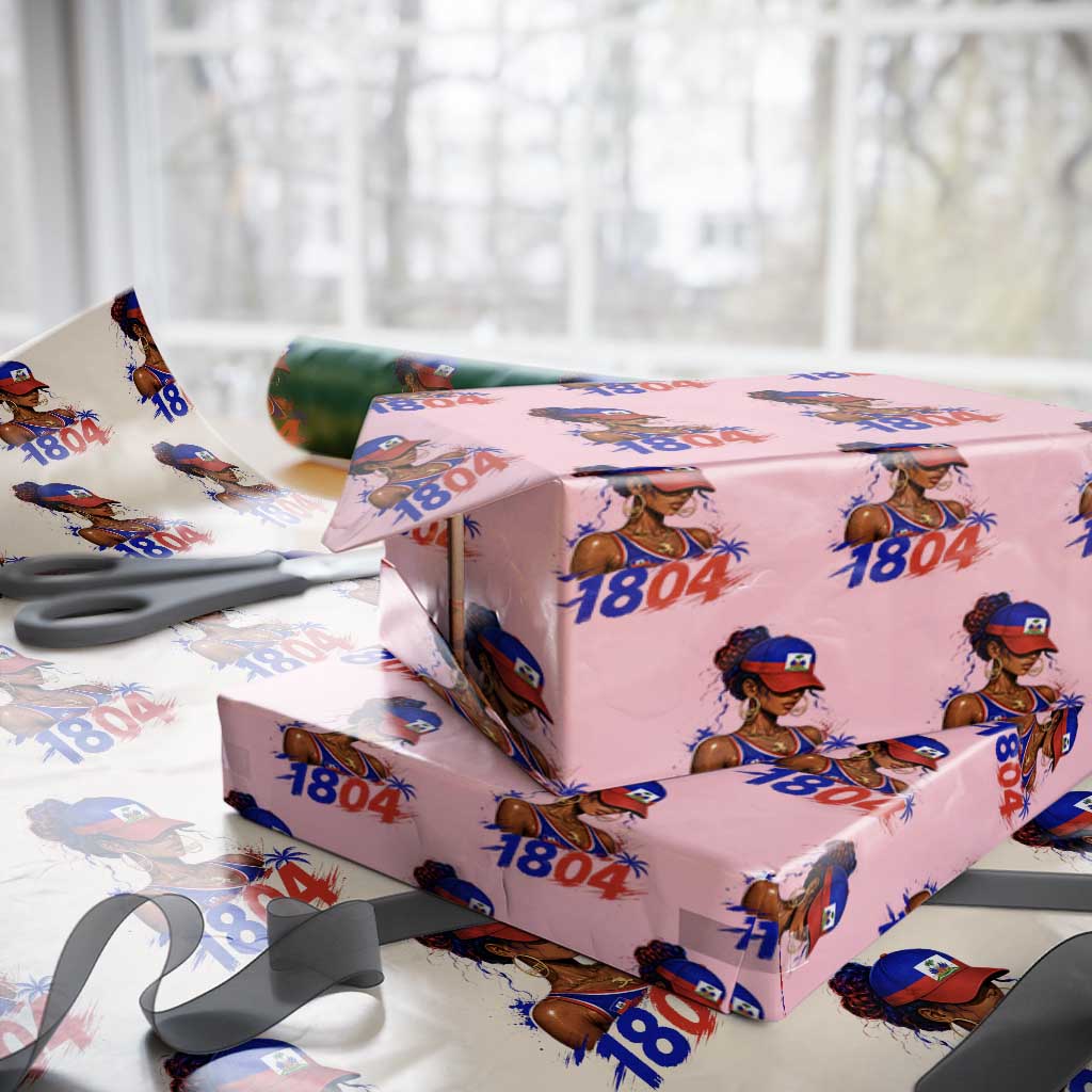 Haitian Revolution 1804 Wrapping Paper Roll Haiti Flag Independence Day Haitian Girl Graphic