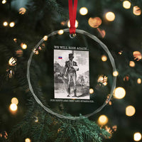 Haitian Revolution Toussaint Louverture Crystal Glass Ornament We Will Rise Again Historic Graphic