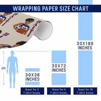 Haitian Soccer Fan Girl Wrapping Paper Roll Ayiti Heritage Pride Football Lover