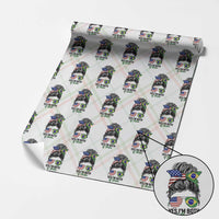 Half American And Brazilian America Brazil Brasil Flag Girl Wrapping Paper Roll Yes I'm Both of Them