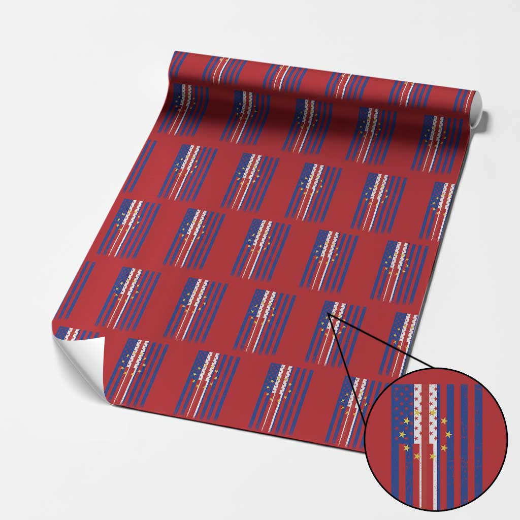 Half Cape Verdean Half American Wrapping Paper Roll Cabo Verdean Roots Vintage Cape Verde Flag
