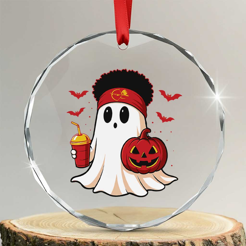 Halloween Chiefs Ghost Crystal Glass Ornament Pumpkin Ghost Costume TS10