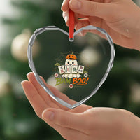 Halloween Ghost Playing Mahjong Spooky Boo Funny Costume Heart Crystal Glass Ornament Mahjong Lover Gift