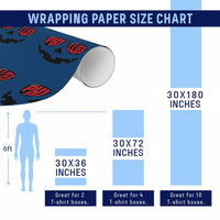 Halloween Phillies Wrapping Paper Roll Philadelphia Baseball Red October Jackolantern Pumpkin Face - Wonder Print Shop