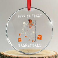 Halloween Skeleton Basketball Crystal Glass Ornament Funny Basketballer Sports Player - Wonder Print Shop