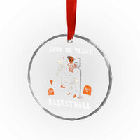 Halloween Skeleton Basketball Crystal Glass Ornament Funny Basketballer Sports Player - Wonder Print Shop