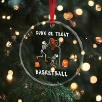 Halloween Skeleton Basketball Crystal Glass Ornament Funny Basketballer Sports Player - Wonder Print Shop