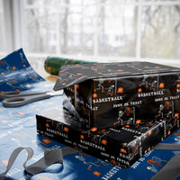 Halloween Skeleton Basketball Wrapping Paper Roll Funny Basketballer Sports Player - Wonder Print Shop